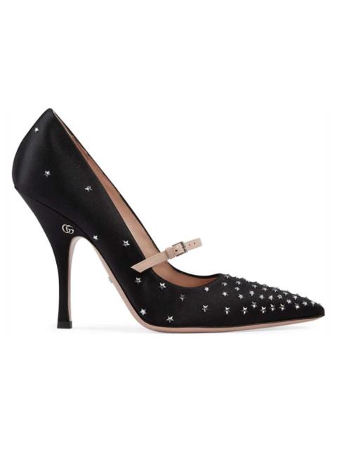 Women's high heel pump with stars