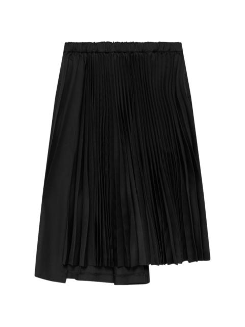 asymmetric pleated skirt