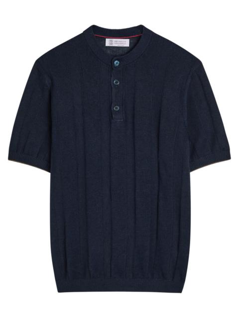 Brunello Cucinelli Ribbed Linen-blend T-shirt