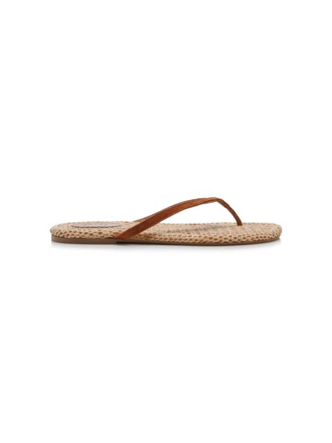 Freja Suede Thong Sandals brown
