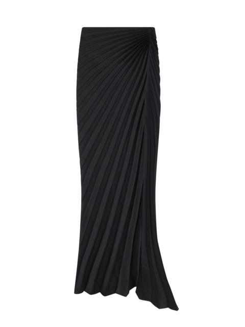 Bianca Satin Pleated Maxi Skirt