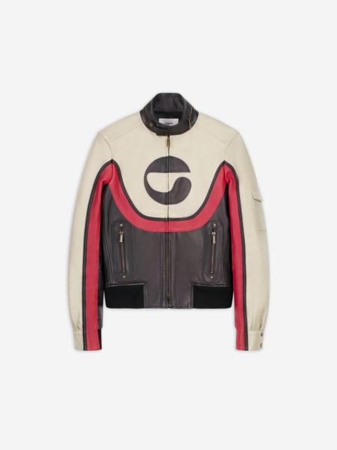 C-logo Leather Jacket