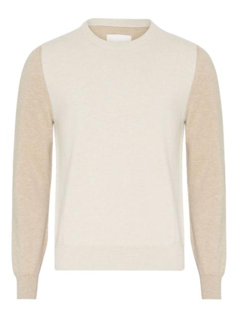 panelled crewneck sweater