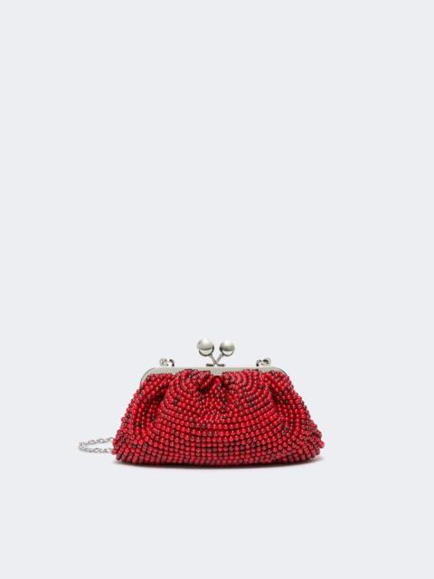 Small Pasticcino Bag with embroidered resin pearls - CORAL