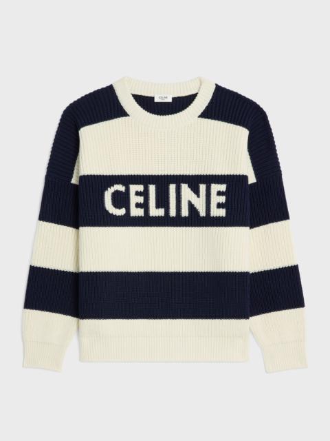【CELINE】border sweater/WH CELINE】border sweater/WH（CELINE SS22 Striped Knit Cotton
