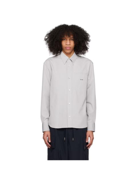 Gray Embroidered Shirt