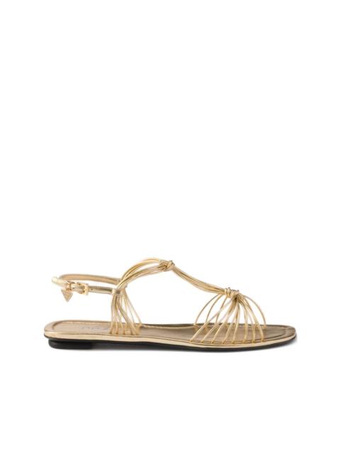 leather flat sandals