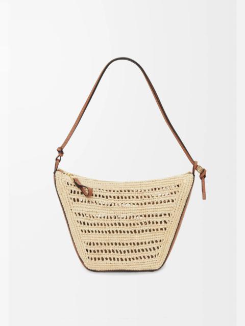 Mini Hammock Hobo in raffia and calfskin