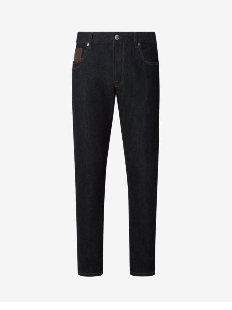 Blue stretch cotton jeans