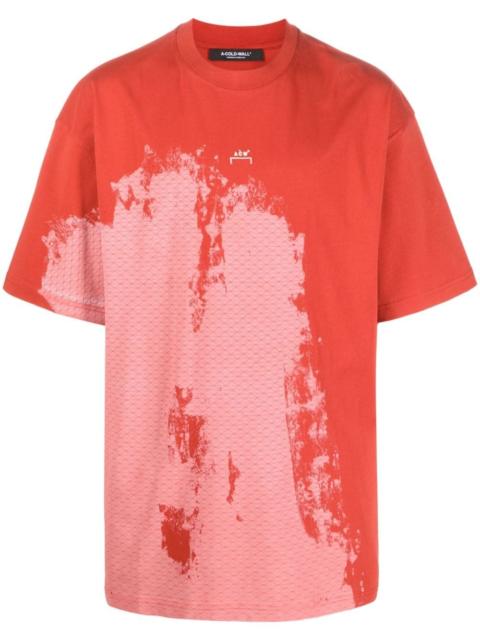 brush stroke-print T-shirt
