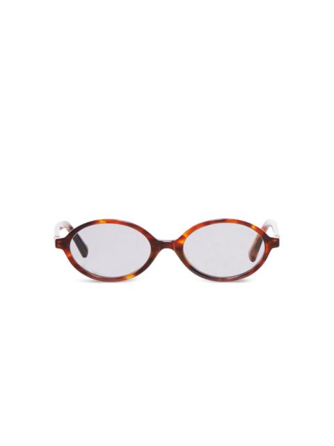 tortoiseshell oval-frame sunglasses
