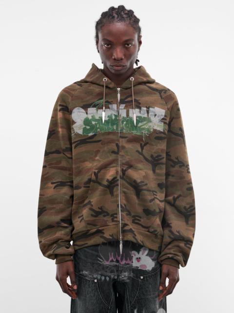 Camo Graffiti Zip Hoodie
