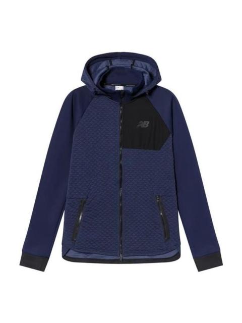 New Balance Heat Loft Full Zip Hooded Jacket 'Blue' AMJ93001-PGM