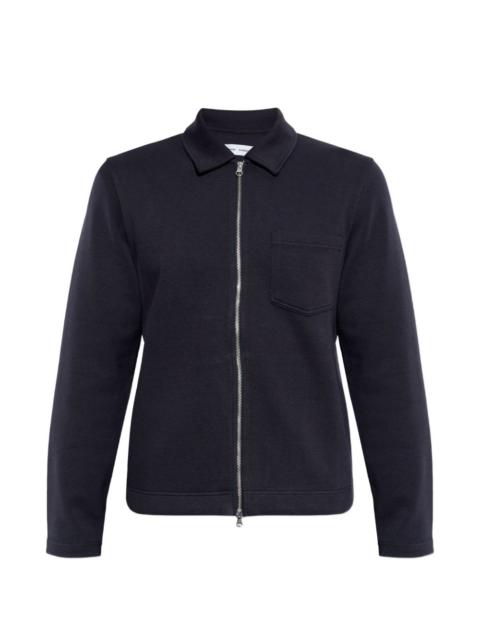 Sahannes zip-fastening chest-pocket sweatshirt
