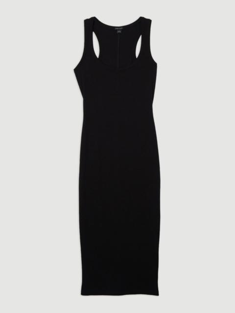 Compact Jersey Rib Racer Maxi Dress