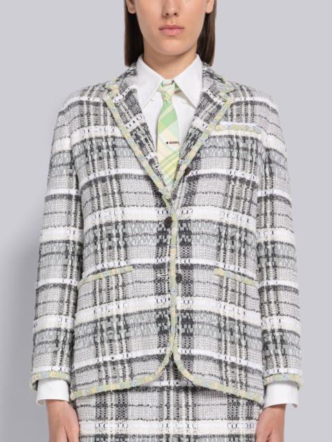 Chenille Madras Tweed Pearl Sack Sport Coat