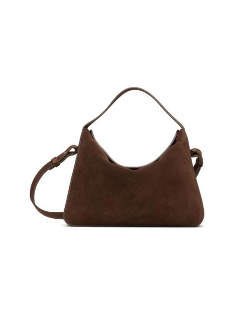 Brown Soft Baguette Crossbody Bag
