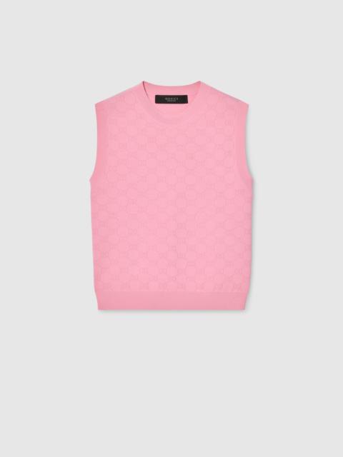 GG fine fabric jacquard vest