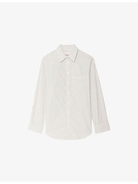 Morning Brand-Print Cotton Shirt