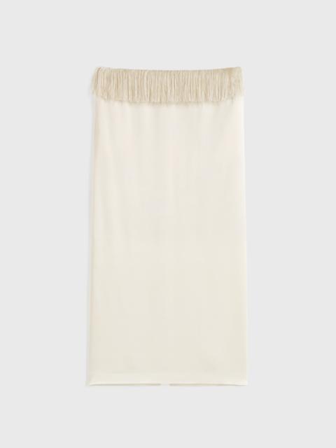 Fringe skirt macadamia