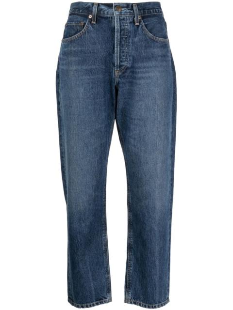 high-rise cropped jeans