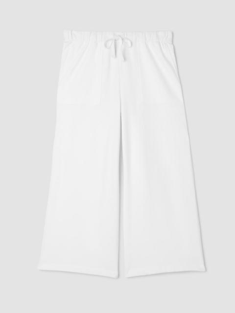 Lightweight Organic Cotton Terry Wide-Leg Pant
