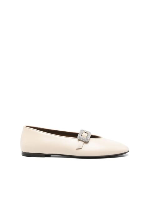 crystal-embellished ballet flats