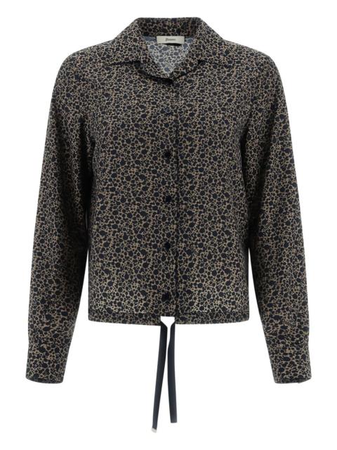 tie-waist patterned shirt