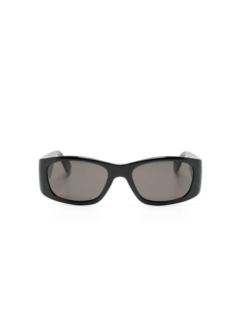logo-lettering rectangle-frame sunglasses