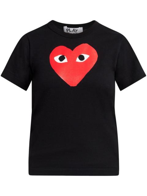 heart print T-shirt