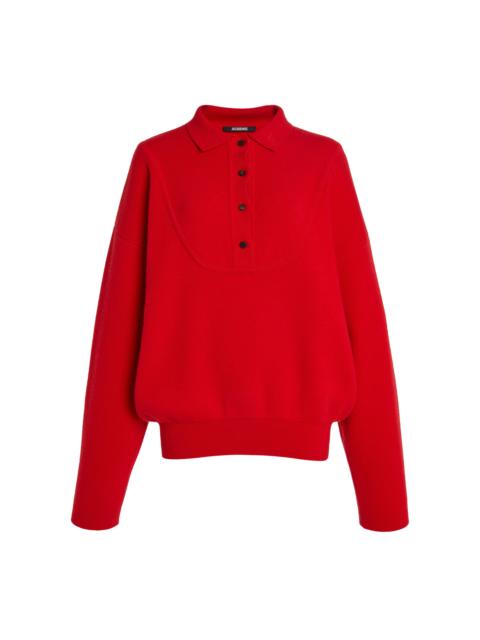 Pallone Wool-Blend Knit Sweater red
