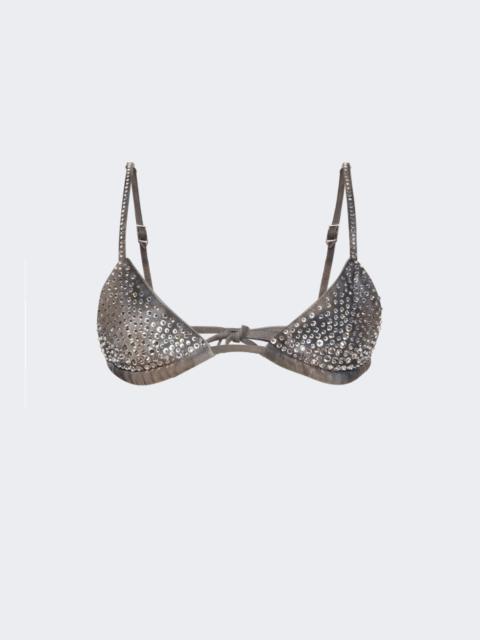 Denim Bra Top Dark Grey