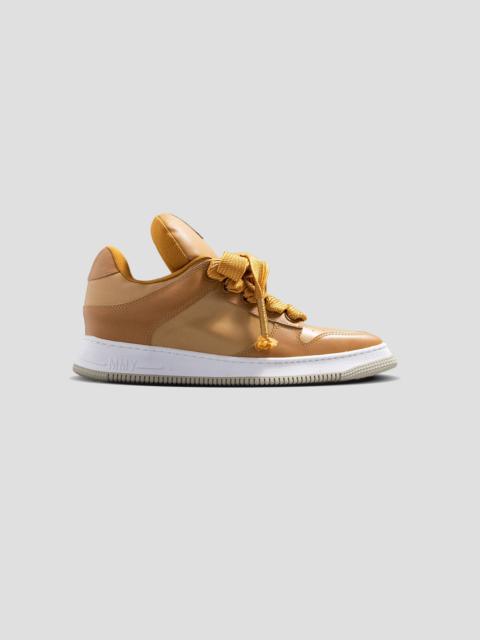 ROSY DAD OG SOLE MID-TOP PUFFER LEATHER SOLE SNEAKERS