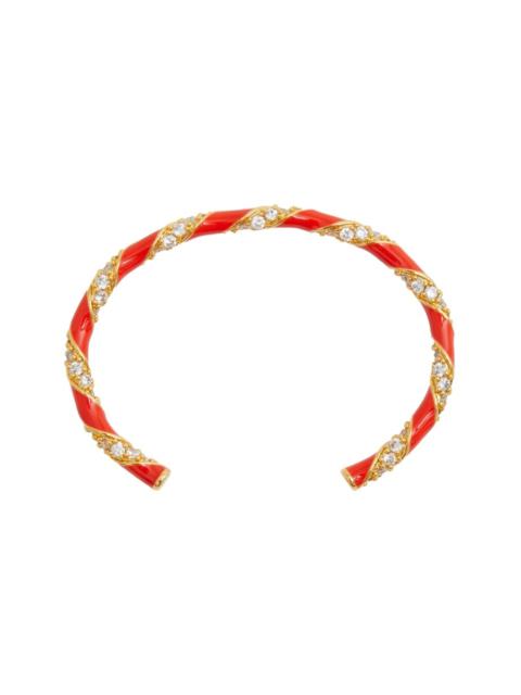 CANDY STRIPE PAVE CUFF