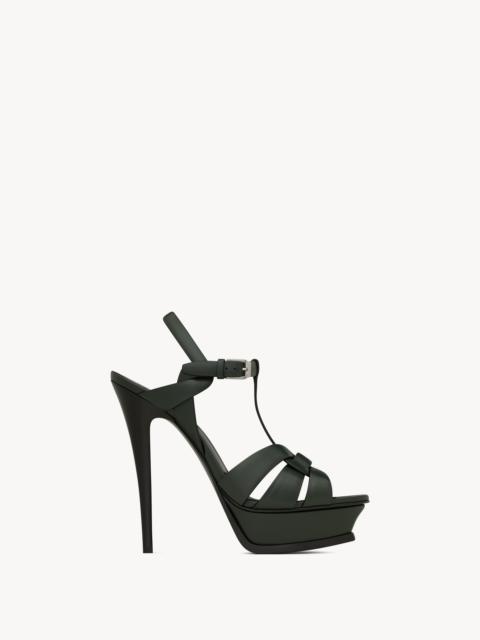 TRIBUTE PLATFORM SANDALS IN SMOOTH LEATHER