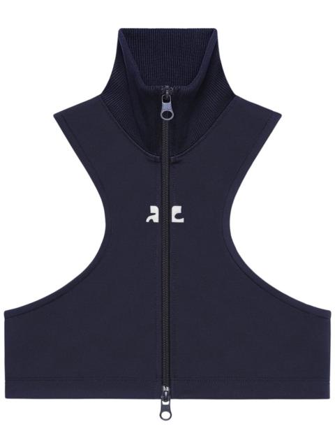 scuba-jersey crop top