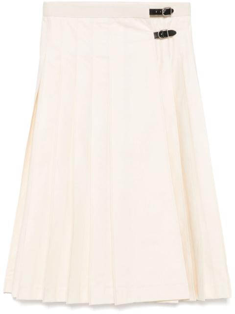 pleated midi skirt