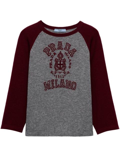 logo-intarsia sweater