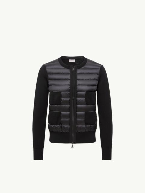 Padded Wool Zip-Up Cardigan