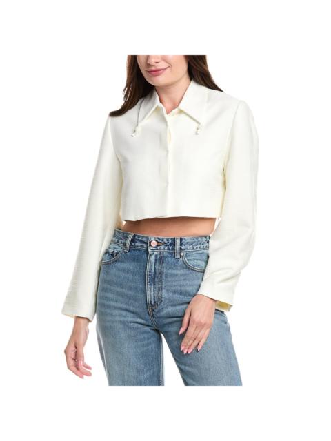 GANNI Linen-Blend Blazer