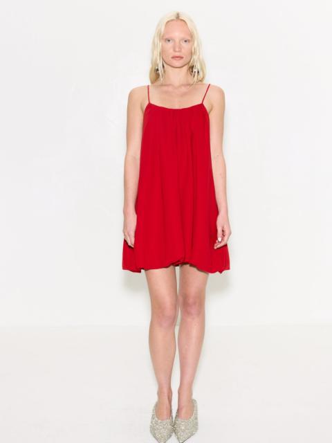 Cleo Crepe Mini Dress In Lucky Red