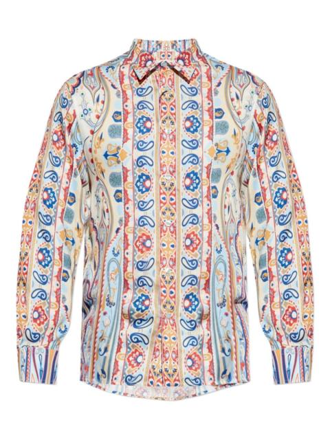 paisley-print shirt
