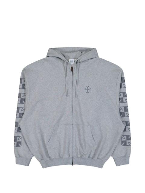 logo zip-up hoodie