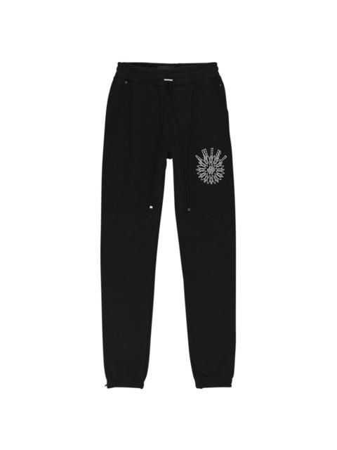 CRYSTAL STICK POKE SWEATPANTS "Black"