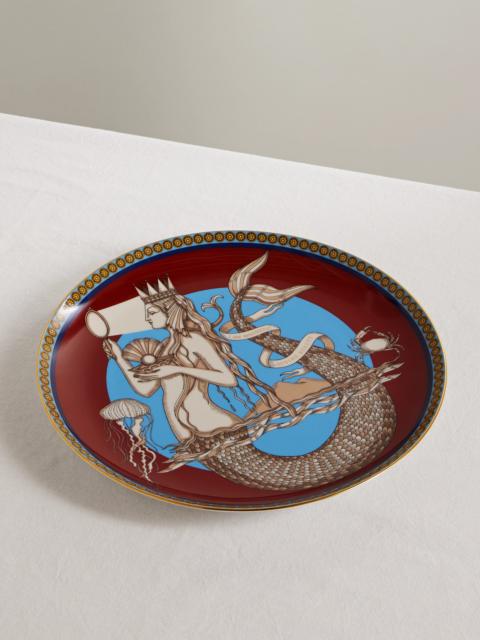 Gold-plated Porcelain Plate