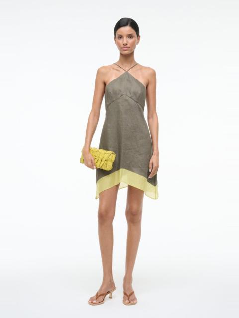 STAUD ORO LINEN DRESS PALO VERDE