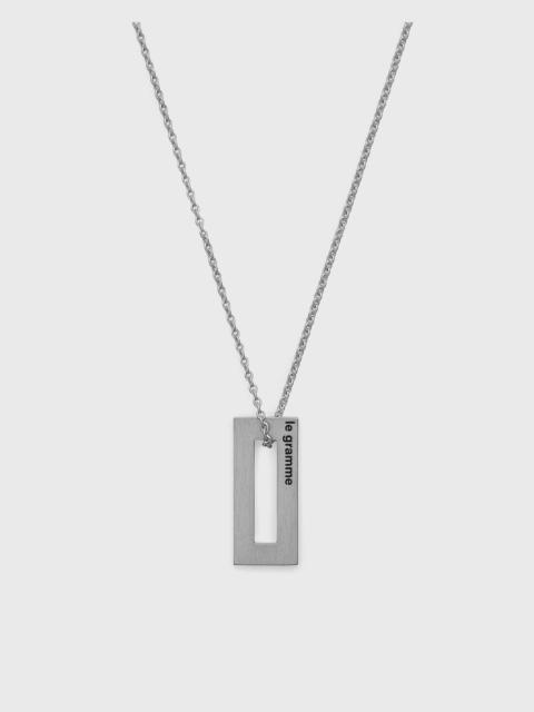 1.5g-polished and brushed sterling silver-rectangle-necklace