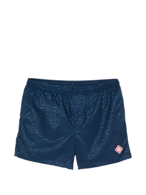 logo-monogram swim shorts