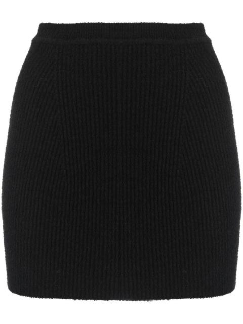 ribbed-knit mini skirt