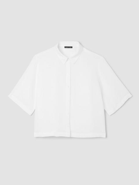 Organic Handkerchief Linen Elbow-Sleeve Shirt